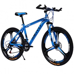 JACK'S CAT Mountain Bike JACK'S CAT 30-speed Mountain Bike, 26-inch Adult Men's Mountain Bicycle, Aluminum Frame Double Disc Brakes, with Free Mudguards, Blue