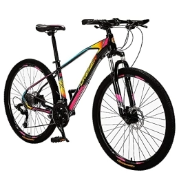 JAMCHE Mountain Bike JAMCHE 26-inch Mountain Bike, 27 Speed Mountain Bicycle With Aluminum Frame and Double Disc Brake, Front Suspension Anti-Slip Shock-Absorbing Men and Women's Outdoor Cycling Road Bike