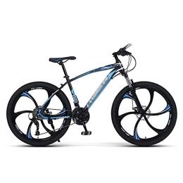 JAMCHE Mountain Bike JAMCHE 26 inch Mountain Bike Carbon Steel Frame Disc-Brake 21 / 24 / 27 Speed with Lock-Out Suspension Fork for Men Woman Adult and Teens / Blue / 21 Speed