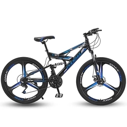 JAMCHE  JAMCHE 26 Inch Mountain Bike with 21 / 24 / 27 / 30 Speeds, All-Terrain Bicycle with Full Suspension Dual V-Brakes Adjustable Seat for Dirt Sand Snow More, Adult Road Bike for Men or Women