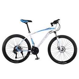 JAMCHE  JAMCHE 26 inch Wheels Mens Mountain Bikes 21 / 24 / 27 Speed with Dual Disc Brake High-Tensile Carbon Steel Frame for a Path, Trail & Mountains / White / 24 Speed