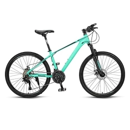 JAMCHE Mountain Bike JAMCHE 26” Mountain Bike, Disc Brake 27 Speed Bicycle Front Suspension MTB, Hardtail Mountain Bikes Alloy Frame, Men and Women Universal Cross-country Mountain Bike，Double Disc Brakes, Green