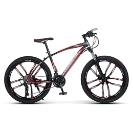 JAMCHE Mountain Bike JAMCHE Mountain Bike Front Suspension Frame 21 / 24 / 27 Speed Shifter 26 inch Wheels Dual Disc Brakes Bikes for Men Woman Adult and Teens / Red / 27 Speed