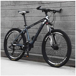JF-XUAN Mountain Bike JF-XUAN Bicycle Outdoor sports Mountain Bike 24 Speed 26 Inch Double Disc Brake Front Suspension HighCarbon Steel Bikes, Gray