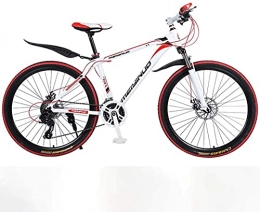 JIAWYJ Mountain Bike JIAWYJ YANGHAO-Adult mountain bike- 26In 24-Speed Mountain Bike for Adult, Lightweight Aluminum Alloy Full Frame, Wheel Front Suspension Mens Bicycle, Disc Brake YGZSDZXC-04 (Color : Red 1)