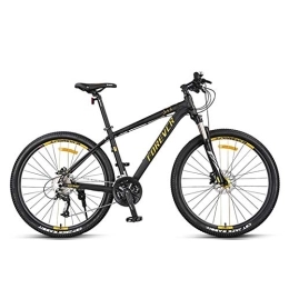 JKCKHA Bike JKCKHA 27.5 Inch Mountain Bike 27-Speed for Man And Woman, Aluminum Alloy Frame with Internal Wiring Lock-Out Suspension Fork Hydraulic Disc-Brake, Gold