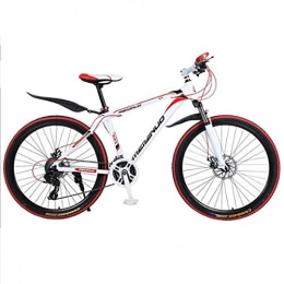 JLFSDB Mountain Bike JLFSDB 26" Mountain Bike, Lightweight Aluminium Alloy Frame Bike, Dual Disc Brake And Front Suspension (Color : White, Size : 27 Speed)