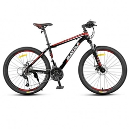 JLFSDB Mountain Bike JLFSDB Mountain Bike, 26 Inch Men / Women Hardtail Bicycles, Aluminium Alloy Frame, Dual Disc Brake Front Suspension, 27 / 30 Speed (Color : Red, Size : 24 Speed)