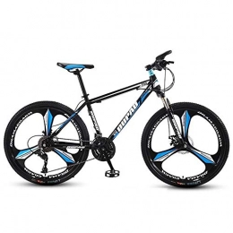 JLFSDB Bike JLFSDB Mountain Bike, 26 Inch Men / Women Hardtail Mountain Bicycles, Double Disc Brake Front Suspension, Carbon Steel Frame (Color : Black+Blue, Size : 27-speed)