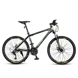 JLFSDB Mountain Bike JLFSDB Mountain Bike, 26 Inch Men / Women Wheels Bicycles, Carbon Steel Frame, Front Suspension And Dual Disc Brake, 27 Speed (Color : Green)