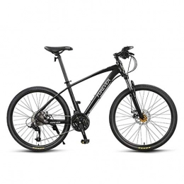 JLFSDB Bike JLFSDB Mountain Bike, 26 Inch Unisex Bicycles, Aluminium Alloy Frame, Double Disc Brake And Front Fork, 27 Speed (Color : Black)
