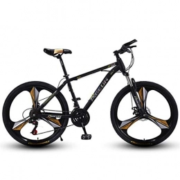 JLFSDB Mountain Bike JLFSDB Mountain Bike, 26 Inch Wheel, Carbon Steel Frame Men / Women Hardtail Mountain Bicycles, Dual Disc Brake And Front Fork (Color : Gold, Size : 24-speed)
