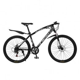 JLFSDB Bike JLFSDB Mountain Bike, 26 Inch Wheel Carbon Steel Frame Mountain Bicycles, With Double Disc Brake And Front Fork (Color : Black, Size : 21-speed)