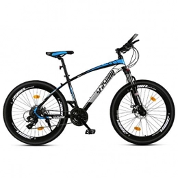 JLFSDB Mountain Bike JLFSDB Mountain Bike, 26'' Inch Women / Men MTB Bicycles 21 / 24 / 27 / 30 Speeds Lightweight Carbon Steel Frame Front Suspension (Color : Blue, Size : 30speed)