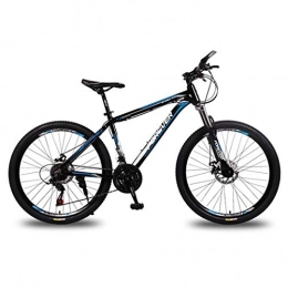 JLFSDB Mountain Bike JLFSDB Mountain Bike, Aluminium Alloy Frame Unisex Mountain Bicycles, Double Disc Brake And Front Suspension, 26 Inch Wheel, 21 Speed (Color : Blue)