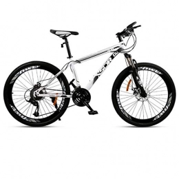 JLFSDB Mountain Bike JLFSDB Mountain Bike, Carbon Steel Frame 26Mountain Bicycles, Double Disc Brake And Front Fork, 21 / 24 / 27 Speed (Color : Black, Size : 27-speed)
