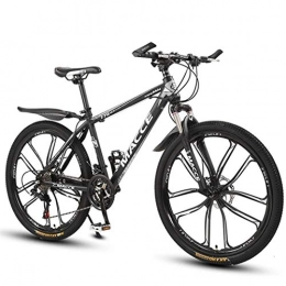 JLFSDB Mountain Bike JLFSDB Mountain Bike, Hardtail Bicycle, Lightweight Carbon Steel Dual Disc Brake And Front Suspension, 26 Inch Wheels (Color : Black, Size : 27-speed)