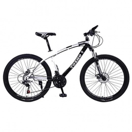 JLFSDB Mountain Bike JLFSDB Mountain Bike, Unisex Hardtail Mountain Bicycles, Dual Disc Brake Front Suspension, 26" Wheel, Carbon Steel Frame (Color : Black, Size : 27 Speed)