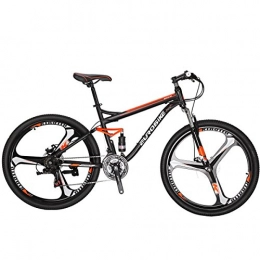 JMC Mountain Bike JMC Eurobike Moutain Bike S7 Bicycle 21 Speed MTB 27.5 Inches Wheels Dual Suspension Bike (3-Spokewheel)