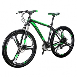 EUROBIKE Bike JMC Mountain Bike 29 Inches X9 Aluminum Frame 21 Speed MTB Bicycle (green 3-spoke mag wheel)