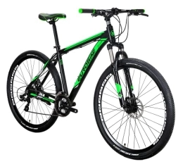 EUROBIKE Mountain Bike JMC Mountain Bike 29 Inches X9 Aluminum Frame 21 Speed MTB Bicycle (green spoke wheel)