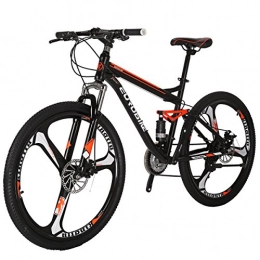 EUROBIKE Mountain Bike JMC Mountain Bike S7 21 Speed 27.5 Inches Wheels Dual Suspension Bicycle (3-Spokewheel)