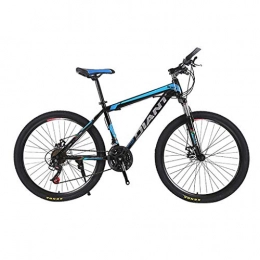 JXQ-N Mountain Bike JXQ-N 24 Inch Steel Bike Unfoldable Bicycle Mountain Bike 21 Speed Double Disc Brake Bike (Blue)