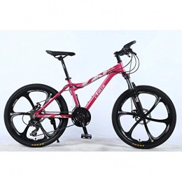 JYTFZD Bike JYTFZD WENHAO 24 Inch 27-Speed Mountain Bike for Adult, Lightweight Aluminum Alloy Full Frame, Wheel Front Suspension Female Off-Road Student Shifting Adult Bicycle, Disc Brake (Color : Pink)