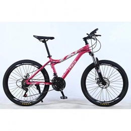 JYTFZD Bike JYTFZD WENHAO 24In 21-Speed Mountain Bike for Adult, Lightweight Aluminum Alloy Full Frame, Wheel Front Suspension Female off-road student shifting Adult Bicycle, Disc Brake (Color : Pink 7)
