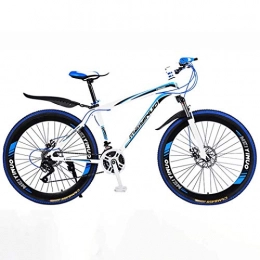 JYTFZD Mountain Bike JYTFZD WENHAO 26In 24-Speed Mountain Bike for Adult, Lightweight Aluminum Alloy Full Frame, Wheel Front Suspension Mens Bicycle, Disc Brake (Color : Blue)
