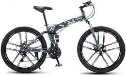 JZTOL Mountain Bike JZTOL Mountain Bike 24 / 26" Adult Double Disc Brake Full Suspension Outdoor Sports Cross Country Bike High Carbon Steel Frame 21 / 24 / 27 Speed (Color : C, Size : 26 inch 24 speed)