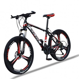 KaiKai Mountain Bike KaiKai M-TOP Adult Bycicles 26In 3-Spoke Wheels Hardtail Mountain Bike Fork Suspension High Carbon Steel Gravel Road Bike with Disc Brakes, White, 27 Speed (Color : Red, Size : 30 Speed)