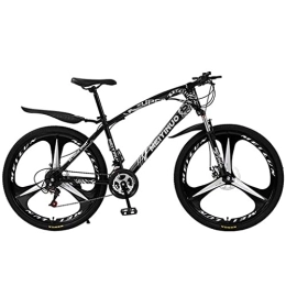 Kays Mountain Bike Kays 26 Inch Mountain Bikes, 21 / 24 / 27-Speed Suspension Fork MTB, High-Tensile Carbon Steel Frame Mountain Bicycle With Dual Disc Brake For Men And Women(Size:21 Speed, Color:Black)