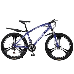 Kays Mountain Bike Kays 26 Inch Mountain Bikes, 21 / 24 / 27-Speed Suspension Fork MTB, High-Tensile Carbon Steel Frame Mountain Bicycle With Dual Disc Brake For Men And Women(Size:21 Speed, Color:Blue)