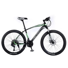 Kays Bike Kays 26 Inch Wheels Mens Mountain Bikes 21 / 24 / 27 Speed With Dual Disc Brake High-Tensile Carbon Steel Frame For A Path, Trail & Mountains(Size:24 Speed, Color:Green)