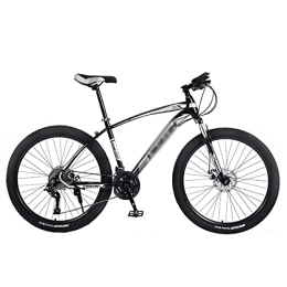 Kays Bike Kays 26 Inch Wheels Mens Mountain Bikes 21 / 24 / 27 Speed With Dual Disc Brake High-Tensile Carbon Steel Frame For A Path, Trail & Mountains(Size:27 Speed, Color:Black)