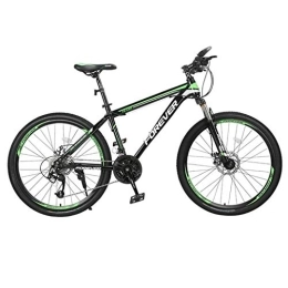 Kays Mountain Bike Kays Mountain Bike, 26 Inch Aluminium Alloy Frame Bicycles, Double Disc Brake And Front Suspension, Unisex (Color : Green, Size : 27 Speed)
