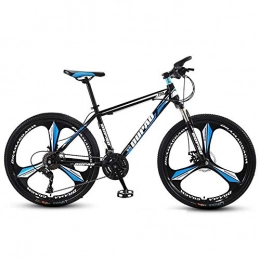 Kays Bike Kays Mountain Bike, 26 Inch Men / Women Hardtail Mountain Bicycles, Double Disc Brake Front Suspension, Carbon Steel Frame (Color : Black+Blue, Size : 21-speed)