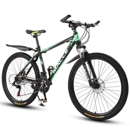 Kays Mountain Bike Kays Mountain Bike, 26 Inch Women / Men MTB Bicycles Lightweight Carbon Steel Frame 21 / 24 / 27 Speeds Front Suspension (Color : Green, Size : 27speed)