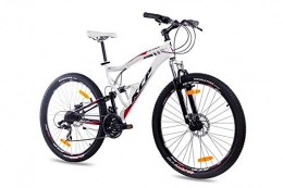 Unknown Mountain Bike KCP Attack 27.5 Inch Unisex Mountain Bike with 21-Speed Shimano TX White / Black