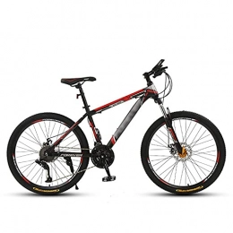 KELITINAus Mountain Bike KELITINAus Adult Mountain Bike, with 26 inch Wheel High-Carbon Steel Frame Bicycle with Dual Disc Brakes Front Suspension Fork for Men, Red-24In-27Speed, Red-24In-21Speed
