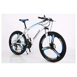 KXDLR Mountain Bike KXDLR 26" Mountain Bicycle with Suspension Fork 21-30 Speeds Mountain Bike with Disc Brake, Lightweight High-Carbon Steel Frame, White, 27 Speed