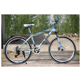 KXDLR Bike KXDLR Fork Suspension Mountain Bike, 26-Inch Wheels with Dual Disc Brakes, 21-30 Speeds Shimano Drivetrain, White, 30 Speed