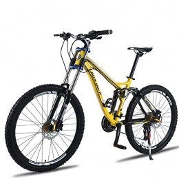 KXDLR Bike KXDLR Lightweight 27 Speeds Mountain Bikes Bicycles Alloy Stronger Frame Oil Brake, 26" Hardtail Front Suspension, Yellow
