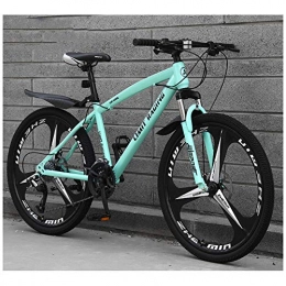 KXDLR Bike KXDLR Mens Mountain Bike, Front Suspension, 26-Inch Wheels, 17-Inch Aluminum Alloy Frame with Dual Disc Brake, Green, 21 Speed