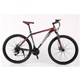 KXDLR Bike KXDLR Mountain Bike 21-30 Speeds Mens Hard-Tail Mountain Bike 26" Tire And 17 Inch Frame Fork Suspension with Bicycle Dual Disc Brake, Red, 24 Speed