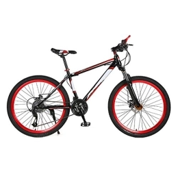  Mountain Bike Ladies / Mens Bikes, Road Bikes Summer Travel Outdoor Bicycle Student Bicycle Double Shock Disc Brake Speed ​​Adjustable Bicycle, Red, 27 speed 24 inch