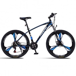 LAOHETLH Hardtail Mountain BikeMens Mountain Bike 26 inchHigh Carbon Steel Frame, Wear-Resistant Tires, 24-speed Dual Disc Brakes Front SuspensionMountain Bikes for Adults,blue