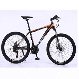 laonie Bike laonie Mountain bike 26 inch adult variable speed men and women cross-country racing shock absorption road bike-Black Orange_26 inches x 18.5 inches