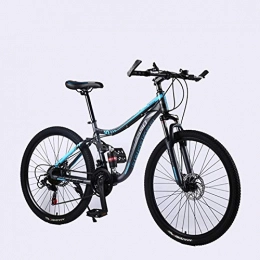 laonie Mountain Bike laonie Mountain Bike Variable Speed Bicycle 24 / 26 inch Adult Bike Male and Female Students Bicycle Double Disc Brake Mountain Bike-Sky Blue_24 inch